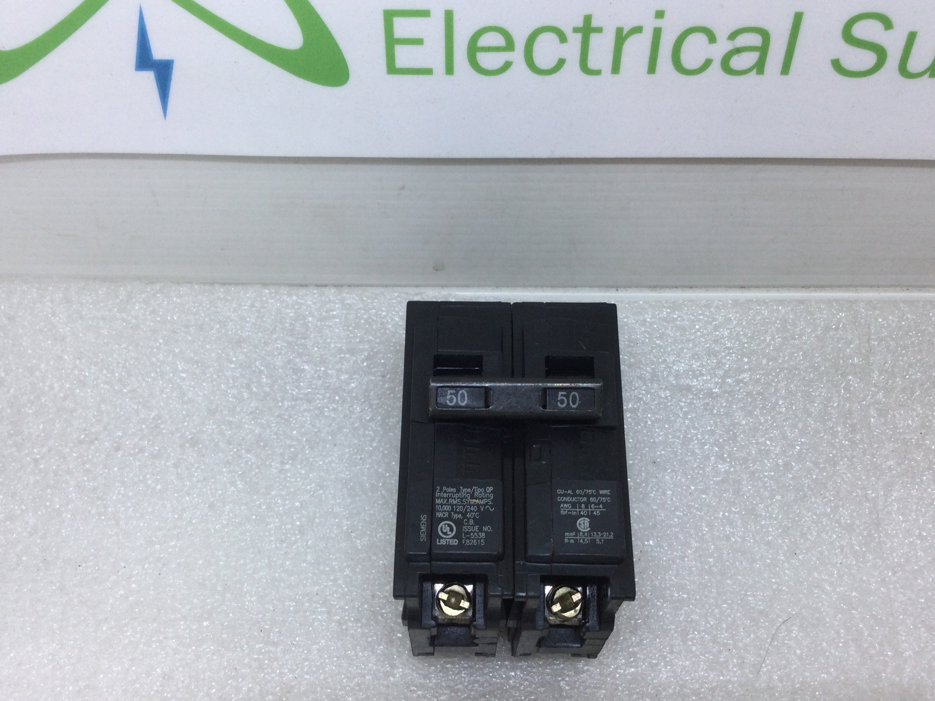 Q250 Siemens Q250Z 2 Pole 50 Amp Plug in 120/240v Q250 Circuit Breaker