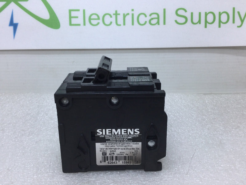 Siemens Q250Z 2 Pole 50 Amp Plug in 120/240v Q250 Circuit Breaker