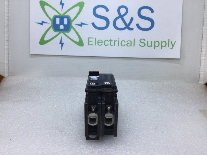 Square D QOU250B HVAC Circuit Breaker – 2 Pole 50 Amp, 120/240V AC, Type QOU Yellow