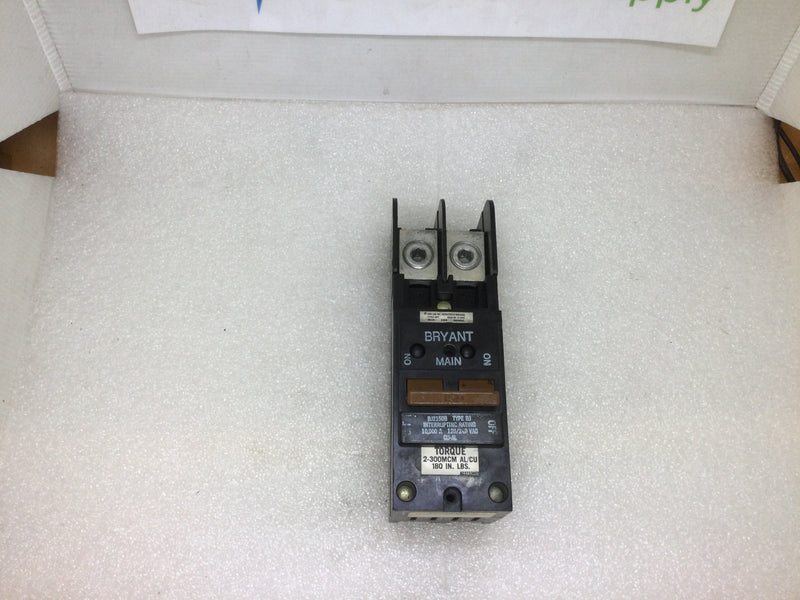 Bryant BJ2150B 150 Amp 2 Pole 120/240v Type BJ Main Breaker