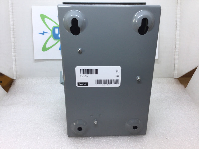 Square D L211N 30 Amp Light Duty Disconnect Switch 120/240V 3-Wires Series E02 Type 1 Enclosure