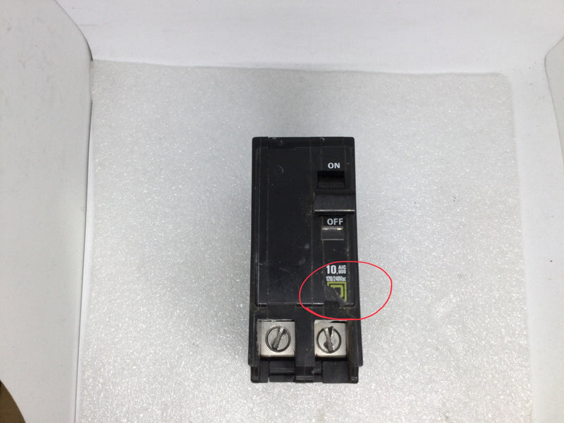 Square D QO2100 2 Pole 100 Amp 120/240V Plug-In Circuit Breaker