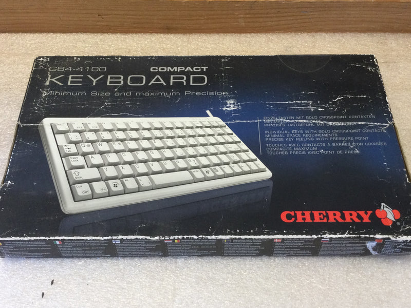 Cherry G84-4100 Compact Keyboard Model G84-4100 LCMUS-0 USB-PS2 Gray