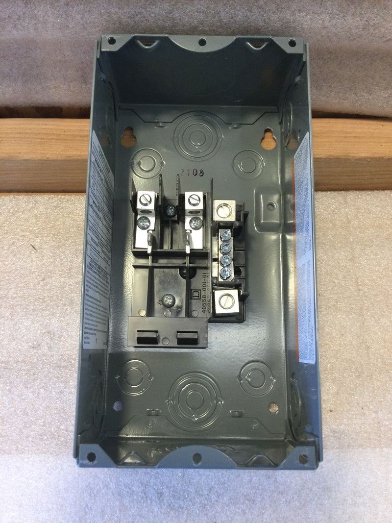 Square D HomeLine HOM2-4L70F 70 Amp 120/240V Indoor Load Center 2-Spaces 4-Circuits Series 002