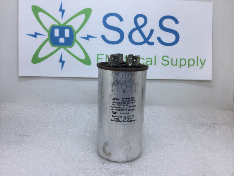 CBB65 60/5 uF+/-5% 370V Capacitor