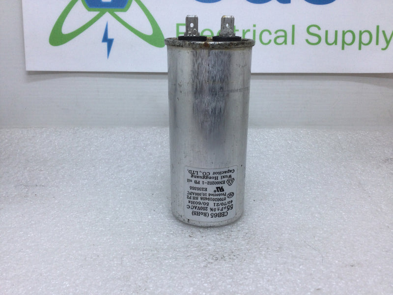 CBB65 55uF +/-5% 250V 50/60 Hz Capacitor