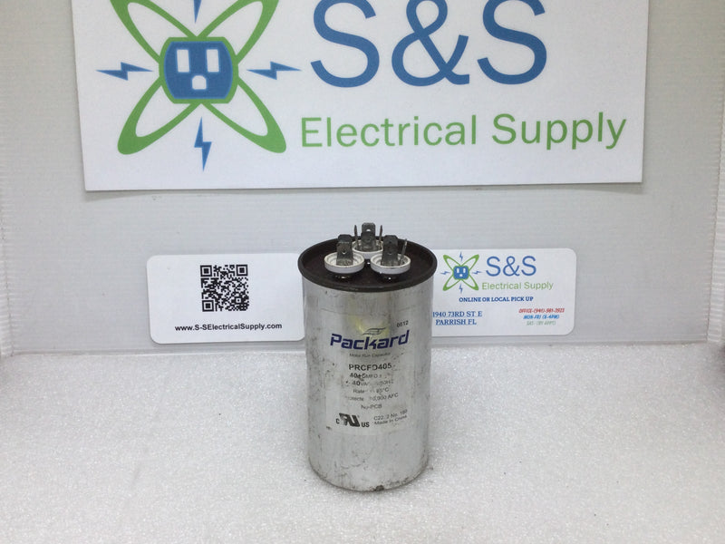Packard Capacitor Prcfd405 40+5mfd+/-5% 440vac 60/50hz