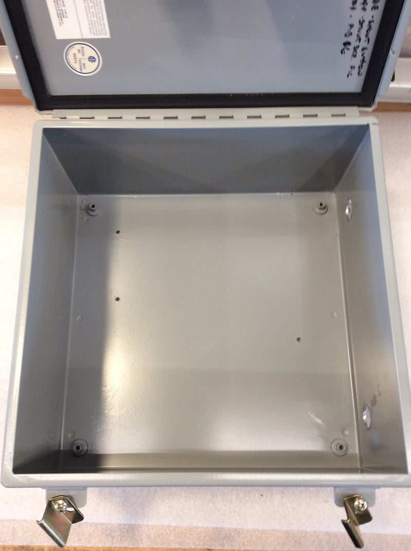 Hoffman A-1212CH 12" x 12" x 6" Hinged Cover Nema3R Junction Box (Used)