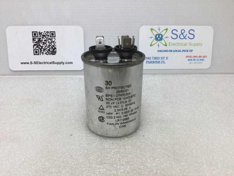 Capacitor Bps-27n0030a 30uf +/-5% 270v 50/60hz Lr112965