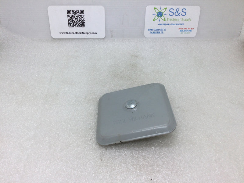 Milbank A7551 2" Blank Hub Cap Gray, Meter Hub, Meter Blank