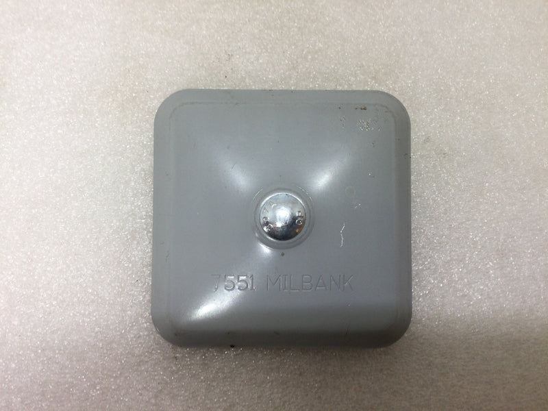 Milbank A7551 2" Blank Hub Cap Gray, Meter Hub, Meter Blank