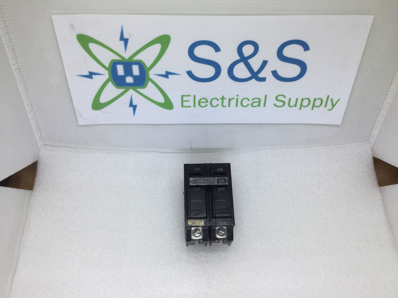 Ge General Electric Type Thqb Thqb22080 80 Amp 2 Pole Circuit Breaker.