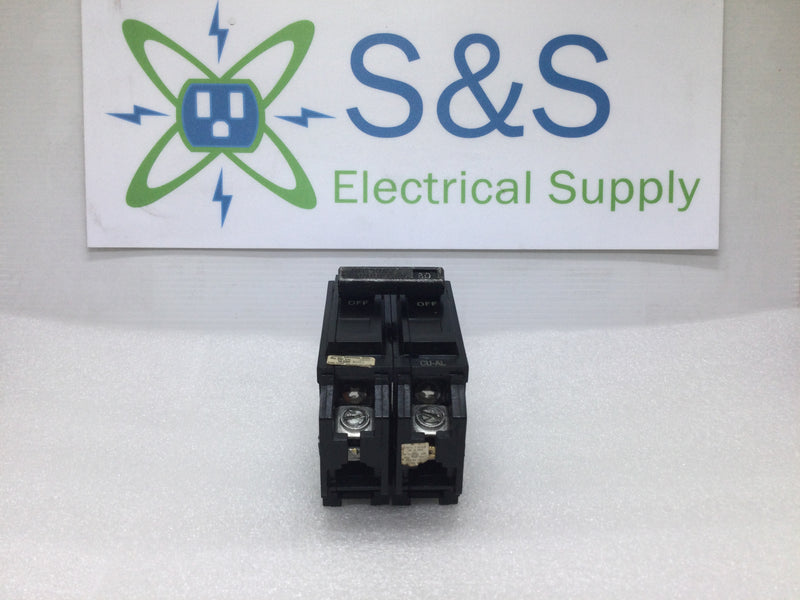 Ge General Electric Type Thqb Thqb22080 80 Amp 2 Pole Circuit Breaker.