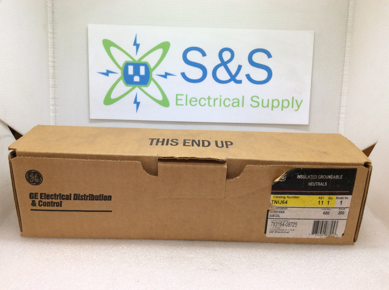 General Electric TNIJ64 Insulated Groundable Neutrals 200A 600V Max 1/0-250 CU/AL (New)