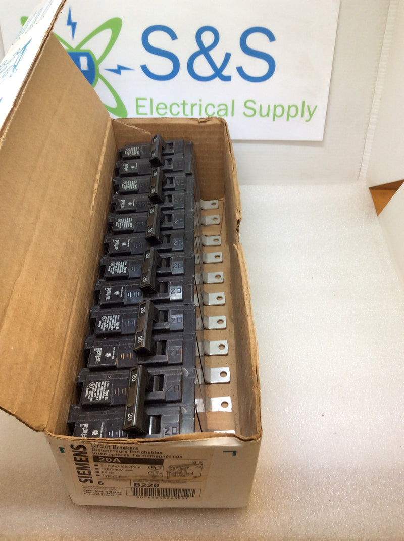 Siemens B220 20 Amp 2 Pole 120/240V Bolt On Circuit Breaker