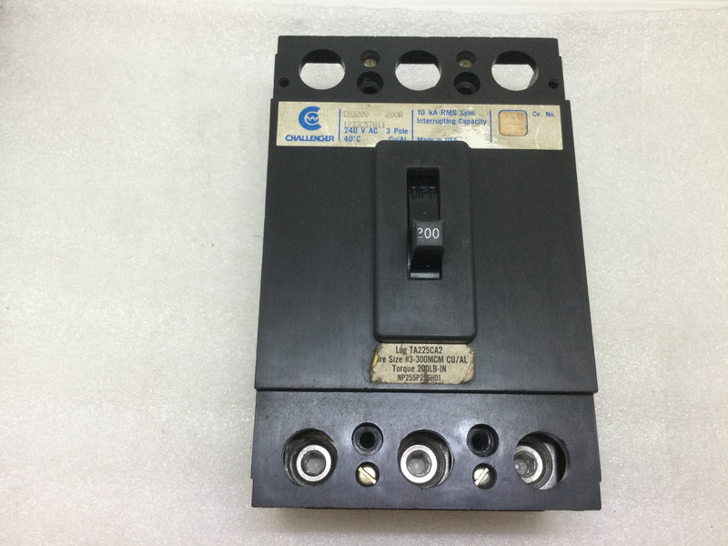 Challenger Cd3200 200 Amp 240v 3 Pole Circuit Breaker