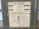 General Electric Trm1410f,1410s 100a 120/240v 3 Wire Model 1 Twin Load Center