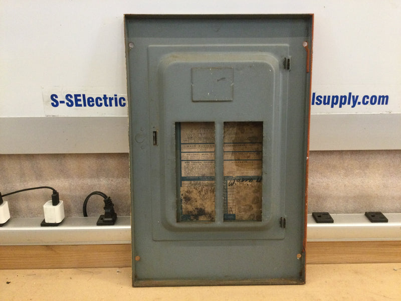 GE General Electric TLM1212S/F 125 Amp 120/240v 3 Wire 24 Space Load Center Cover/Door Only