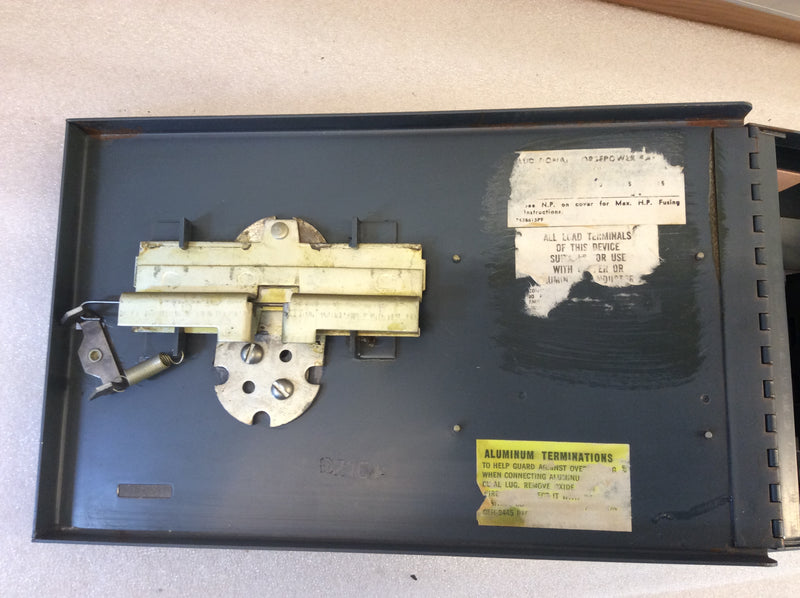 GE General Electric QMR36IL 30A 3 Pole 600VAC Type QMR Fusible Interrupter