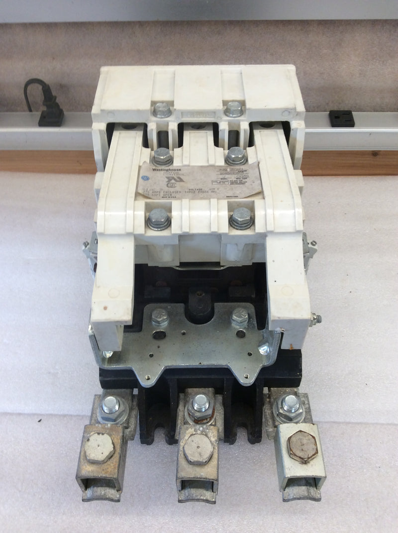 Westinghouse A201K5CAZ1 3 Pole Motor Control Size 5 600VAC Model J 270A Enclosed 300A Open