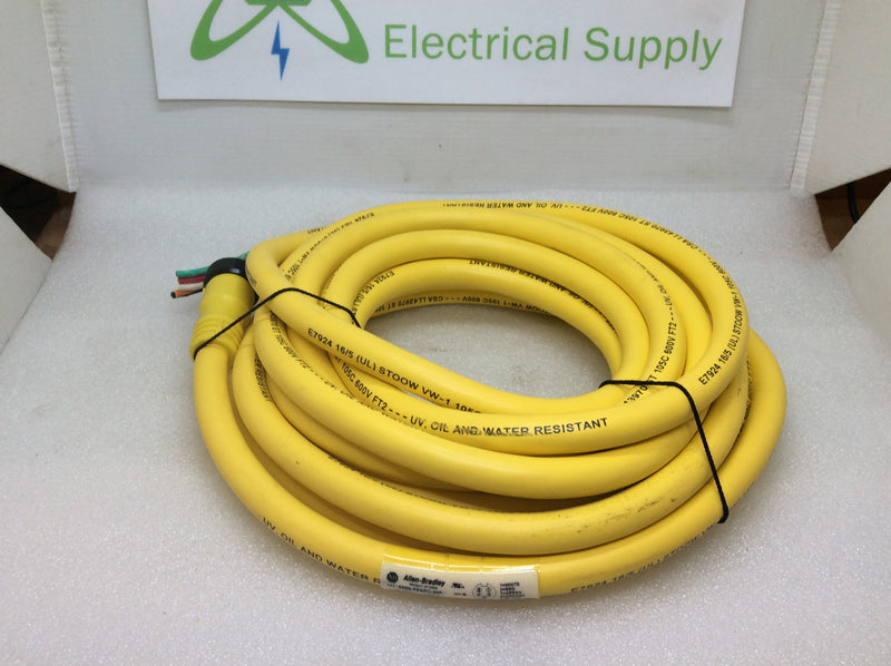 Allen-Bradley 889N-F5AFC-20F 5 Pin Mini Straight 20 Feet QD Cordset (New In Box)