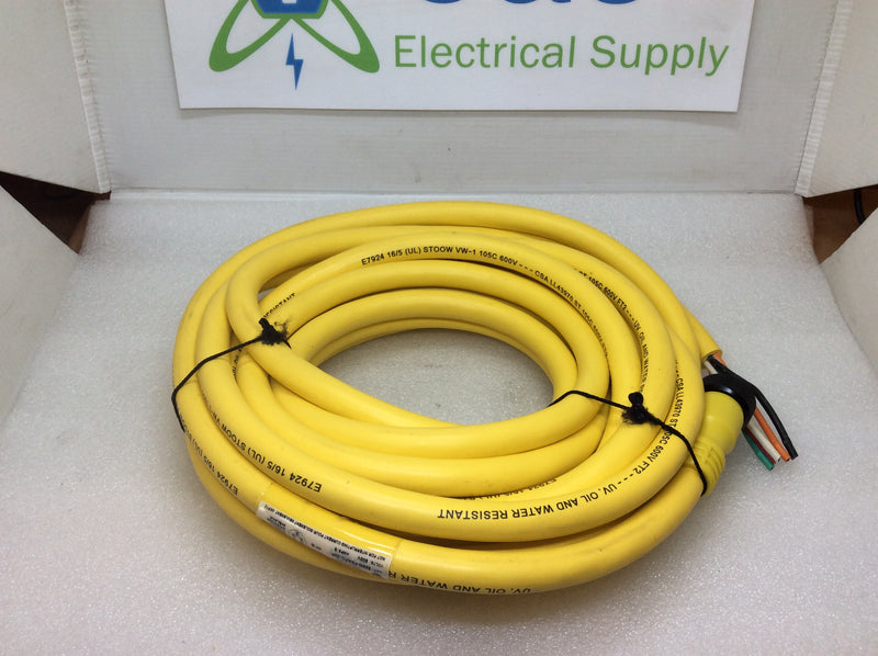 Allen-Bradley 889N-F5AFC-20F 5 Pin Mini Straight 20 Feet QD Cordset (New In Box)