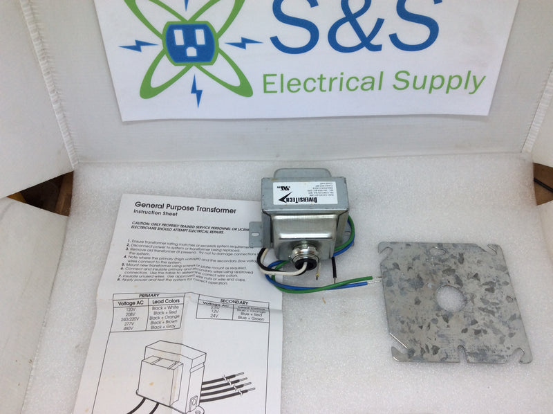 Diversitech T5401 Class 2 Transformer 40VA Pri: Com 120V Sec: 24V