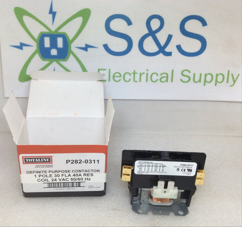 Totaline P282-0311 40 Amp Single Pole 600V Definite Purpose Contactor