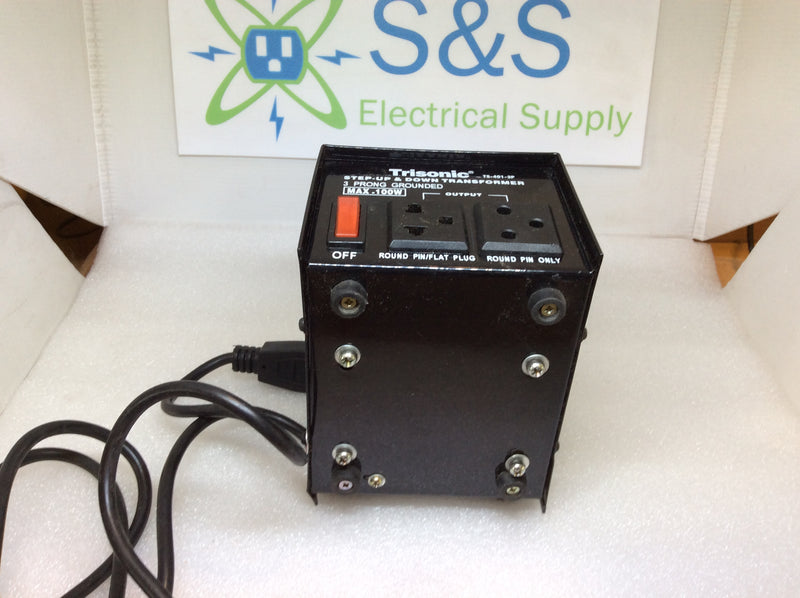 Trisonic TS-401-3P 100W Step-Up & Down Transformer Pre-Set Input Selector 110/200/220/240V Output 110V-220V