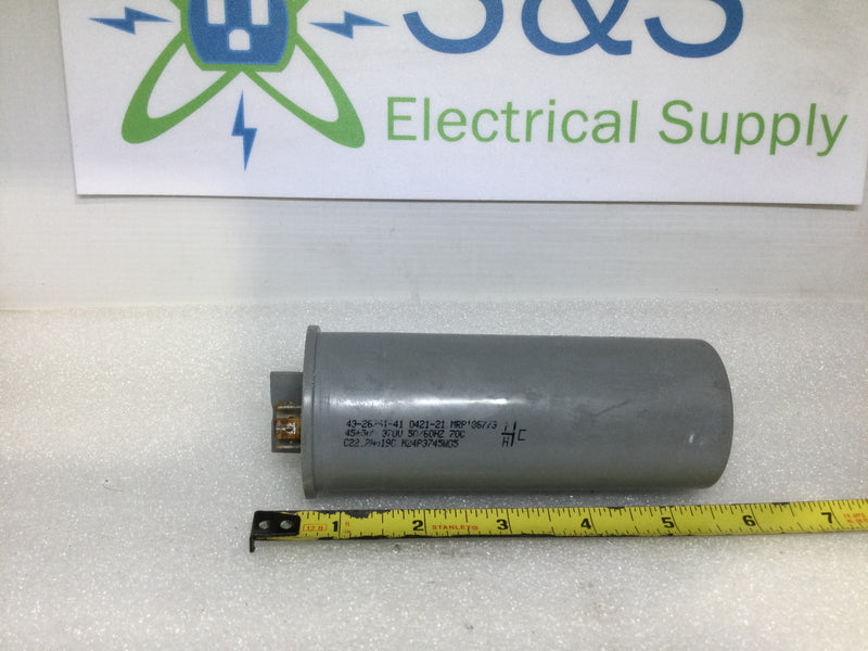 Capacitor 43-26261-41 45+5uf 370V 50/60hz 70C
