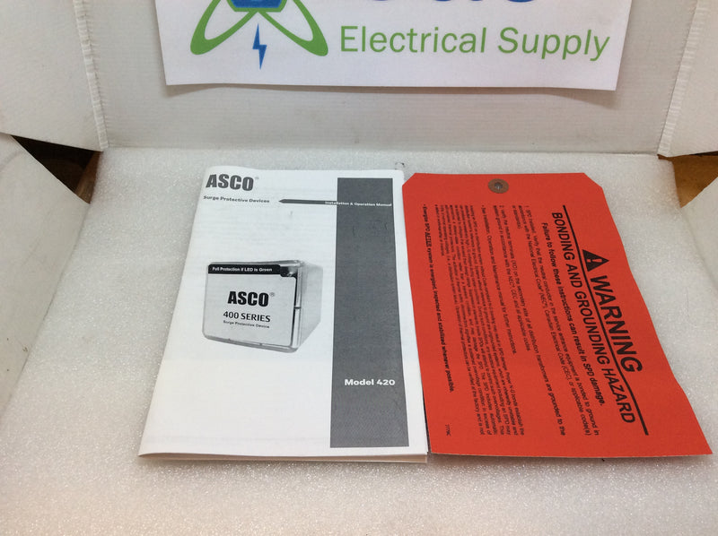 Asco S50A277V3YNF 400Series Surge Protection Device 480Y/277V 50-60Hz SPD Type 1 (New In Box)