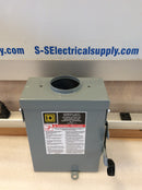 Square D DU222RB 60A 240VAC Single Phase Non Fused Disconnect Rainproof Type 3R Enclosure Series E02