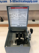 Square D DU222RB 60A 240VAC Single Phase Non Fused Disconnect Rainproof Type 3R Enclosure Series E02