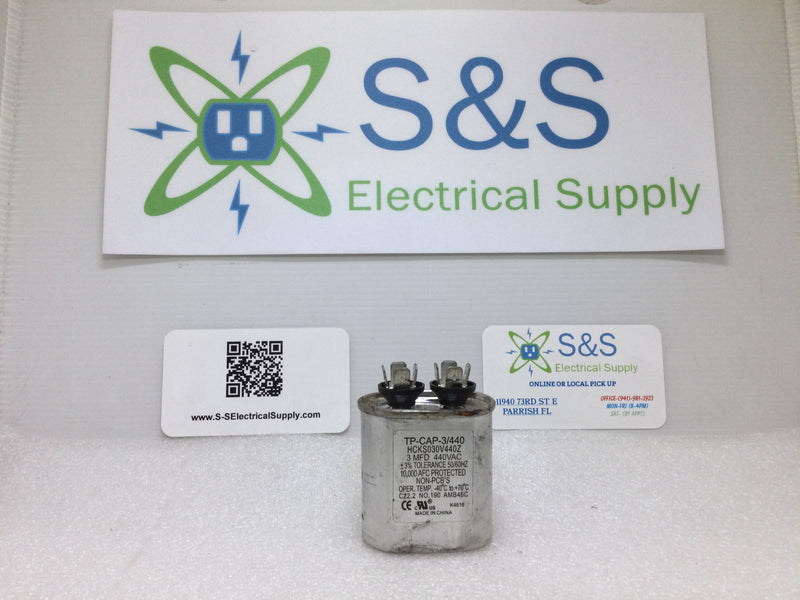Capacitor Tp-Cap-3/440 Hcks030v440z 3mfd+/-3% 440vac 50/60hz K4616