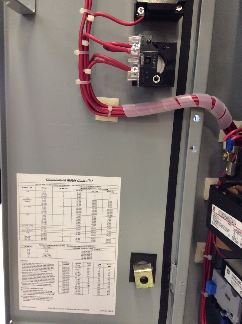 General Electric CR308DT54R6GDALTA 3Ph 45A 600VAC Combination Magnetic Starter Nema1 (New)