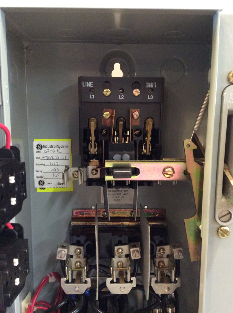 General Electric CR308DT54R6GDALTA 3Ph 45A 600VAC Combination Magnetic Starter Nema1 (New)