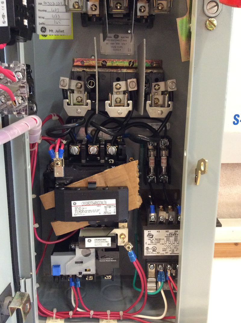 General Electric CR308DT54R6GDALTA 3Ph 45A 600VAC Combination Magnetic Starter Nema1 (New)