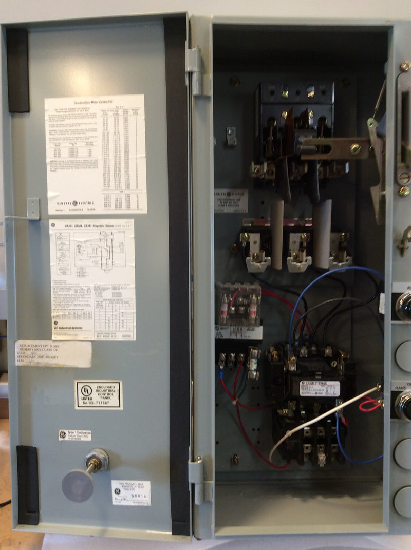 General Electric CR308C1**RYA527 3Ph 30A 600VAC Fusible Combination Motor Starter