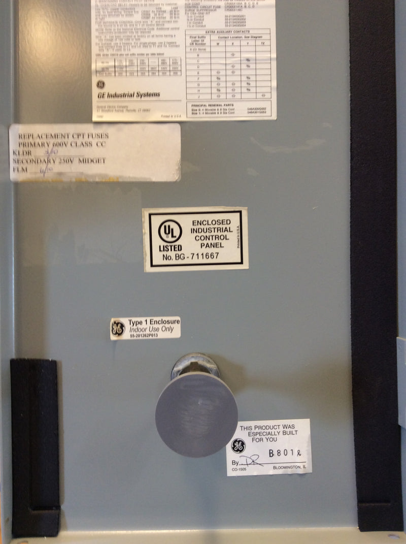 General Electric CR308C1**RYA527 3Ph 30A 600VAC Fusible Combination Motor Starter