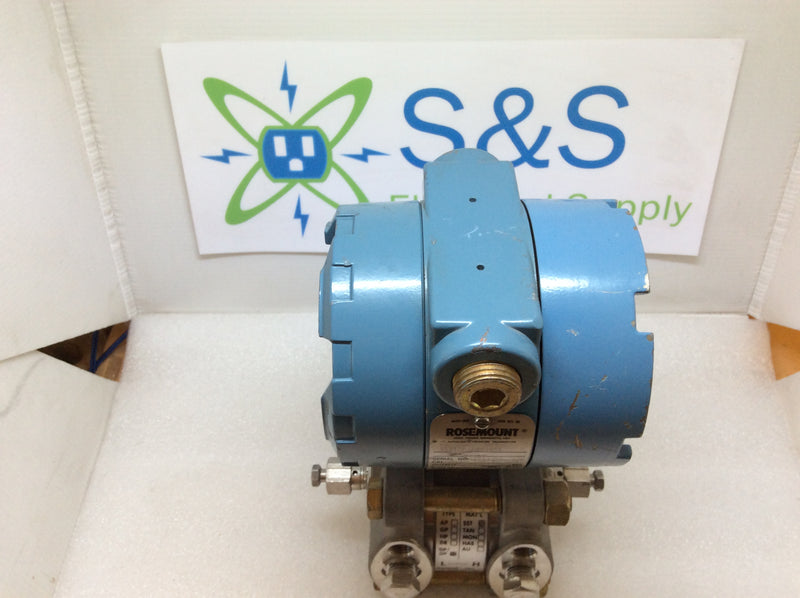 Rosemount 1151DP-4-E-22-B2-D1 Pressure Transmitter 4-20MA Output 45VDC Max Supply 2000PSI Max WP