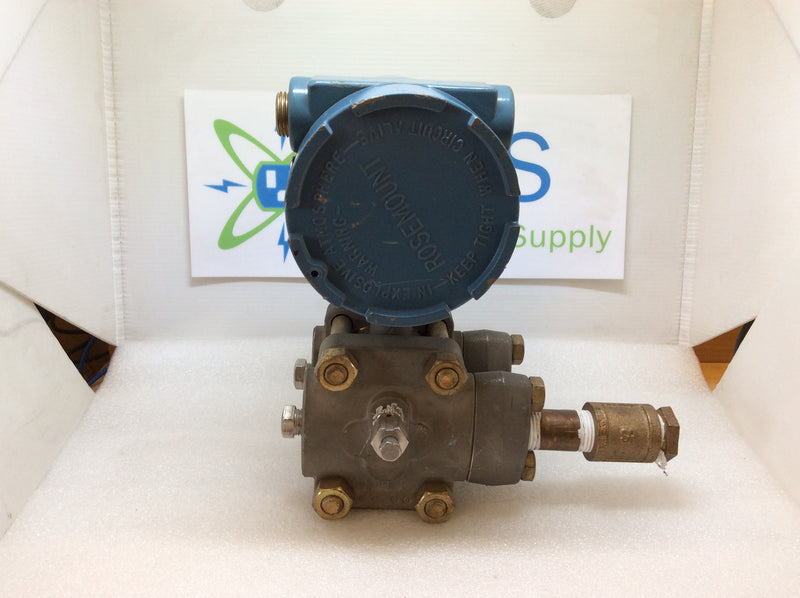 Rosemount 1151DP-4-E-22-B2-D1 Pressure Transmitter 4-20MA Output 45VDC Max Supply 2000PSI Max WP