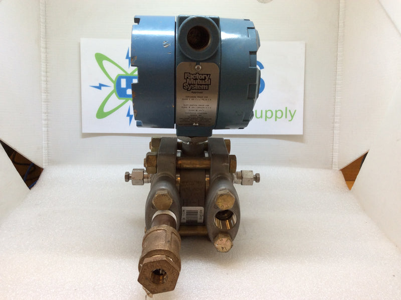 Rosemount 1151DP-4-E-22-B2-D1 Pressure Transmitter 4-20MA Output 45VDC Max Supply 2000PSI Max WP