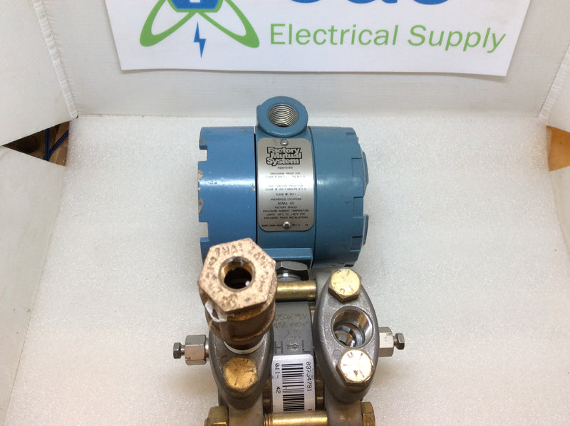 Rosemount 1151DP-4-E-22-B2-D1 Pressure Transmitter 4-20MA Output 45VDC Max Supply 2000PSI Max WP