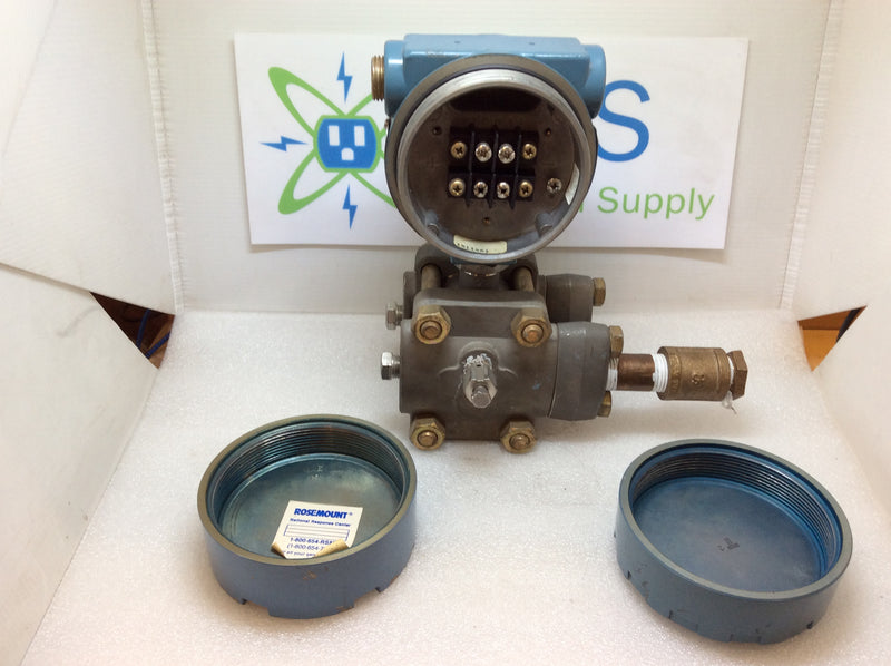 Rosemount 1151DP-4-E-22-B2-D1 Pressure Transmitter 4-20MA Output 45VDC Max Supply 2000PSI Max WP