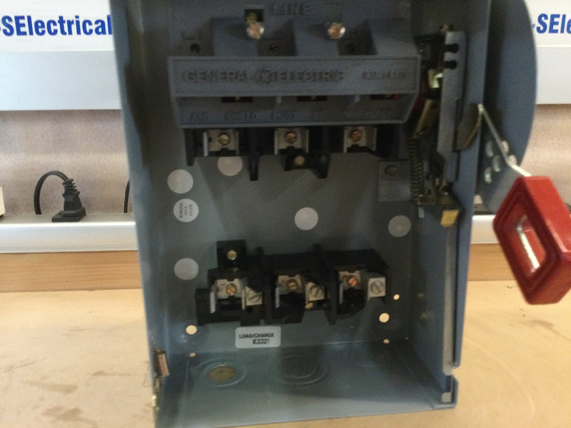 Ge General Electric TH3361R 30 Amp Nema3r 600 VAC Safety Switch