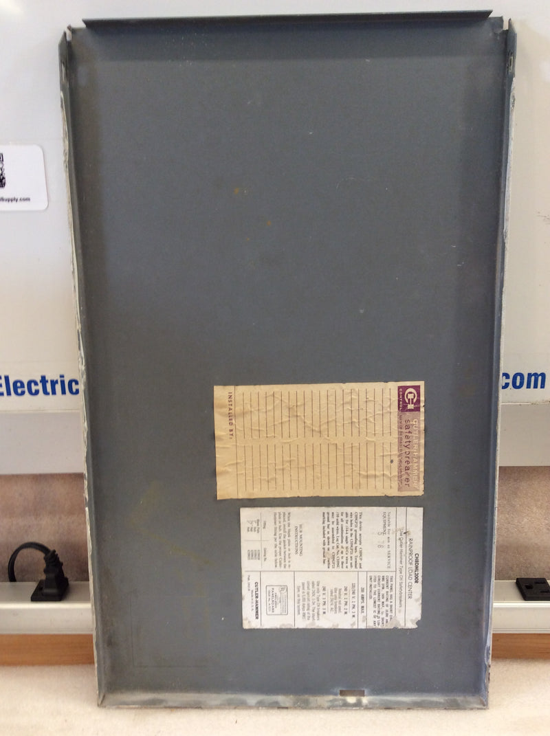 Cutler Hammer CH8DML200R 200 Amp 120/240v 1 Phase 3 Wire Rainproof Load Center Cover