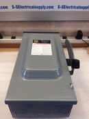 Square D D223NRB Single Phase 100A 240VAC Nema3R Fusible Safety Switch