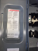 Square D D223NRB Single Phase 100A 240VAC Nema3R Fusible Safety Switch