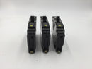 Square D EDB14020 20 Amp 1 Pole 480V Circuit Breaker - Lot of 3