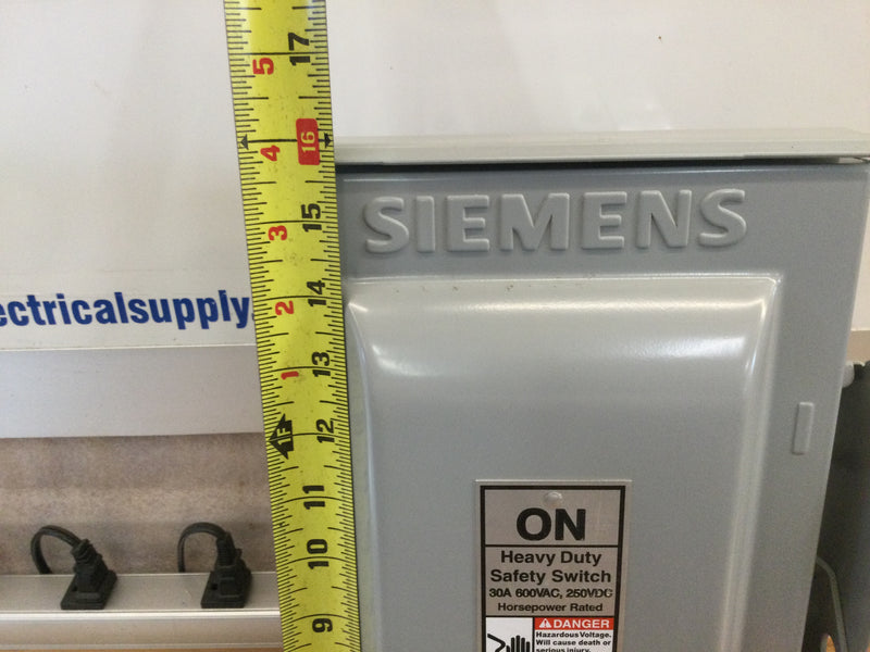 Siemens Hf361nr 30 Amp 600v 3r Fusible Heavy Duty Safety Switch